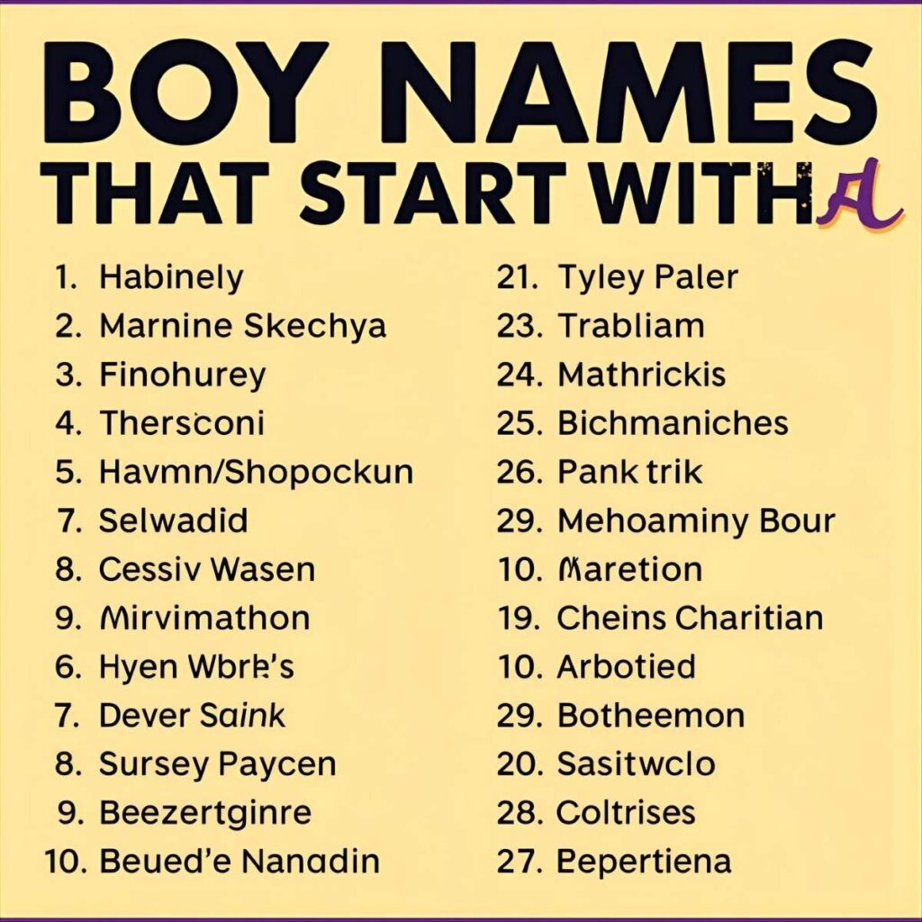 boy names that start with a