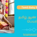 Traditional and modern Tamil baby boy names in Tamil script and English