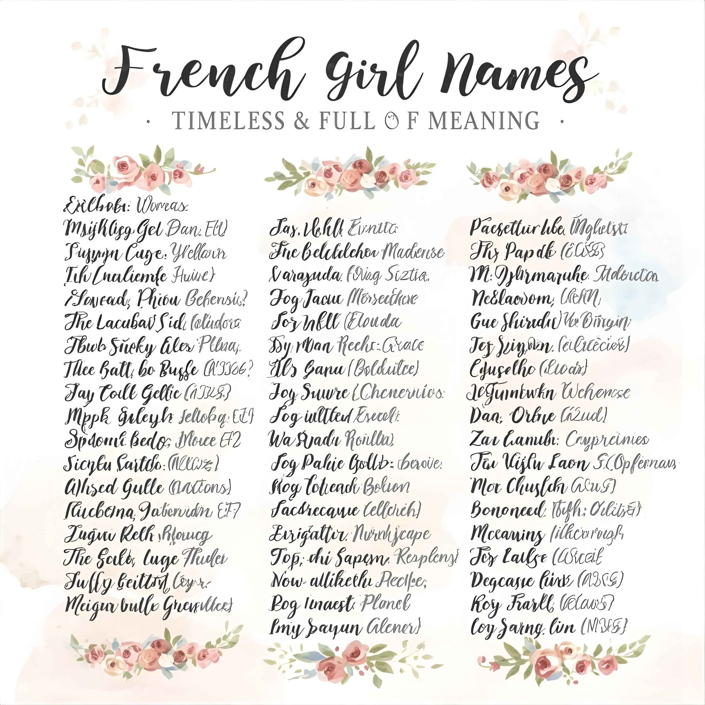 french girl names