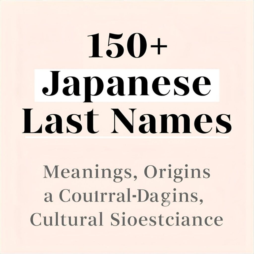 Japanese Last Names