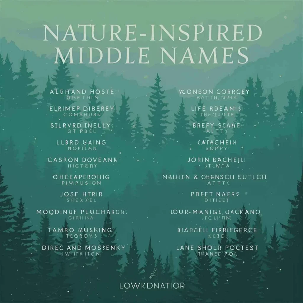 Nature-Inspired Middle Names