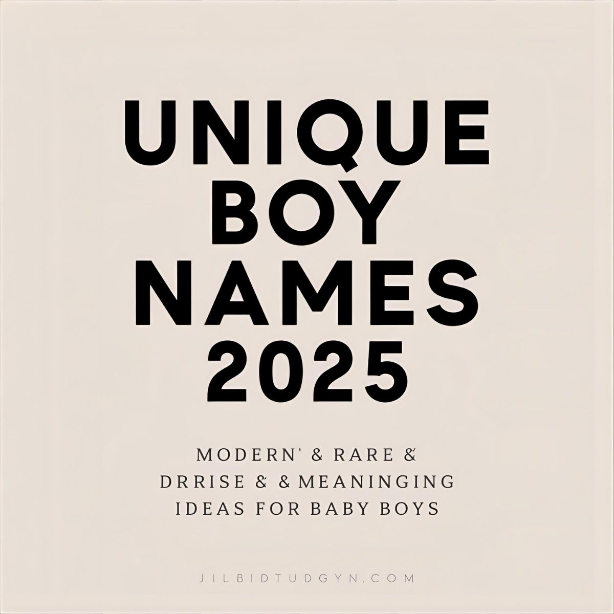 unique boy names